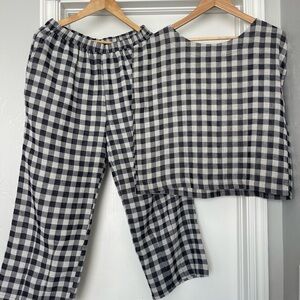 CJLA Black and White Checkered Two-Piece Set